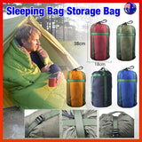 Camping Sleeping Bag Compression Sack Waterproof Outdoor Storage Bag - Army Green - Front View