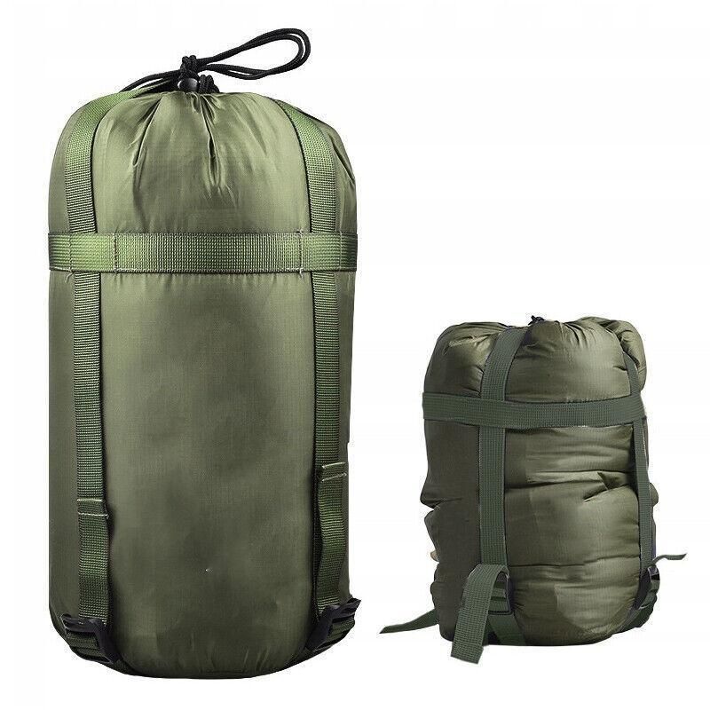 Camping Sleeping Bag Compression Sack Waterproof Outdoor Storage Bag - Army Green