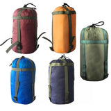 Camping Sleeping Bag Compression Sack Waterproof Outdoor Storage Bag - Lake Blue - Side View