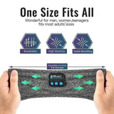 Wireless Bluetooth Eye Mask Headphones Sleep Headband for Relaxation and Meditation - Black - 45-Degree Angle