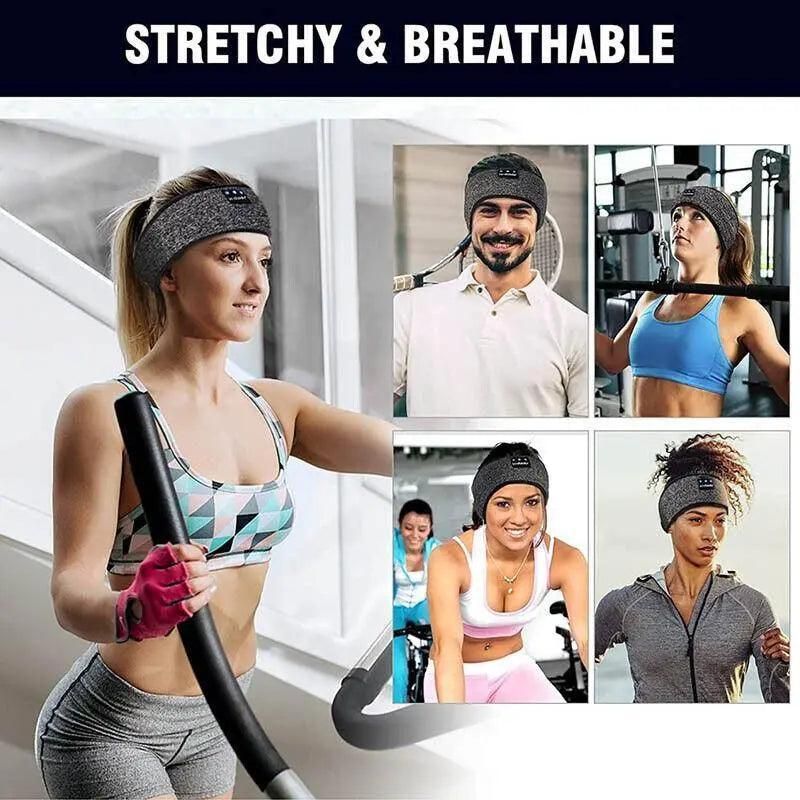 Wireless Bluetooth Eye Mask Headphones Sleep Headband for Relaxation and Meditation - Black