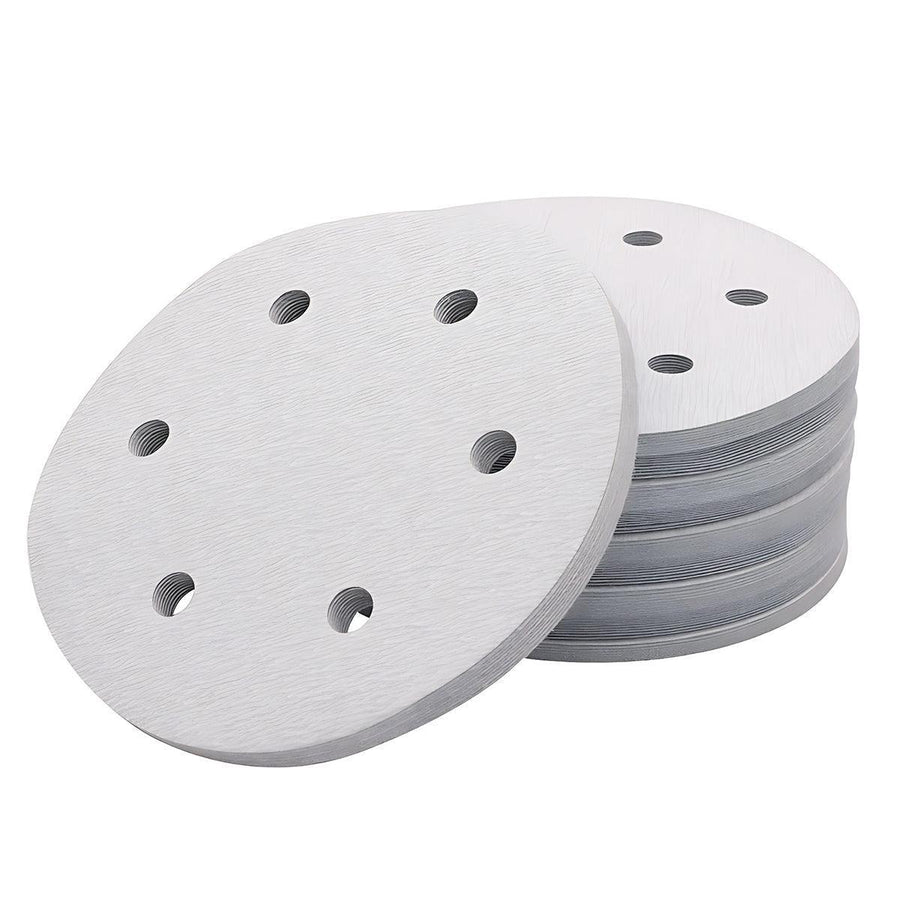 100x 123mm 6/8-Hole Sanding Discs Hook Loop Orbital Sander Pads 80 120 240 Grit - 60 Grits（6-Hole）