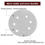 100x 123mm 6/8-Hole Sanding Discs Hook Loop Orbital Sander Pads 80 120 240 Grit - 80 Grits（6-Hole） - 45-Degree Angle