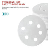 100x 123mm 6/8-Hole Sanding Discs Hook Loop Orbital Sander Pads 80 120 240 Grit - 80 Grits（6-Hole） - Extra Image
