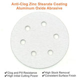 100x 123mm 6/8-Hole Sanding Discs Hook Loop Orbital Sander Pads 80 120 240 Grit - 80 Grits（6-Hole） - Extra Image