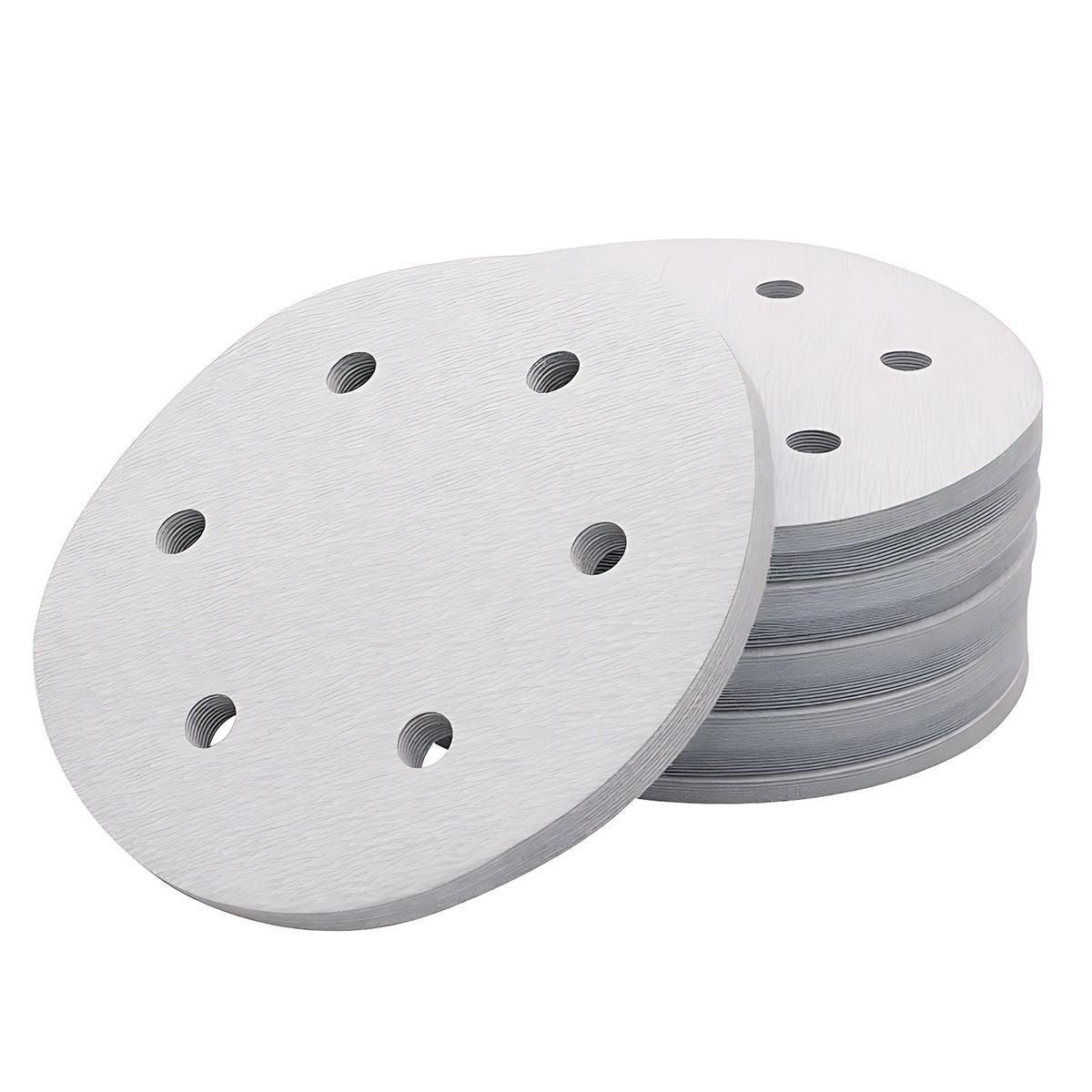 100x 123mm 6/8-Hole Sanding Discs Hook Loop Orbital Sander Pads 80 120 240 Grit - 400 Grits（8-Hole）