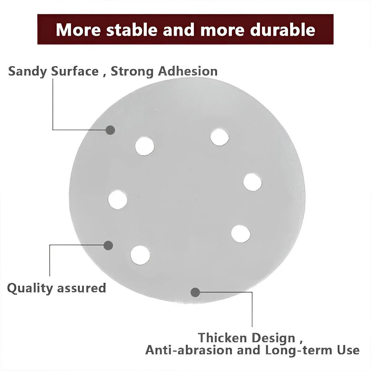100x 123mm 6/8-Hole Sanding Discs Hook Loop Orbital Sander Pads 80 120 240 Grit - 400 Grits（8-Hole）