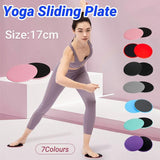 2PCS Core Sliding Discs Fitness Sliders for Home Gym Yoga Gliding Exercise 17cm - Black