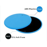 2PCS Core Sliding Discs Fitness Sliders for Home Gym Yoga Gliding Exercise 17cm - Black - 45-Degree Angle