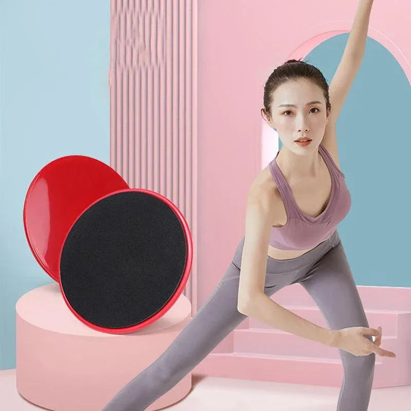 2PCS Core Sliding Discs Fitness Sliders for Home Gym Yoga Gliding Exercise 17cm - Black