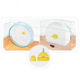 Blue Hamster Guinea Pig Running Disc Cage Accessories Running Round Wheel Pet Toys - 12CM - Extra Image
