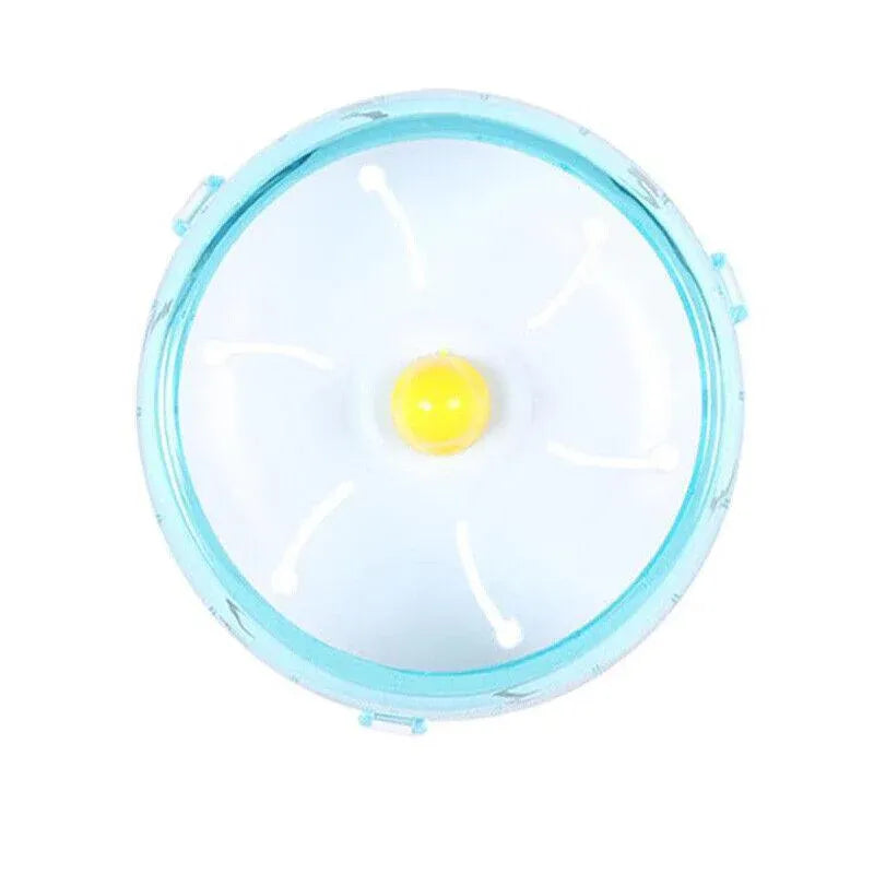 Blue Hamster Guinea Pig Running Disc Cage Accessories Running Round Wheel Pet Toys - 17.5CM