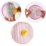 Blue Hamster Guinea Pig Running Disc Cage Accessories Running Round Wheel Pet Toys - 17.5CM - Top-Down View