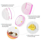 Blue Hamster Guinea Pig Running Disc Cage Accessories Running Round Wheel Pet Toys - 17.5CM - Low Angle