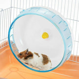Blue Hamster Guinea Pig Running Disc Cage Accessories Running Round Wheel Pet Toys - 17.5CM - Extra Image
