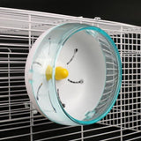 Blue Hamster Guinea Pig Running Disc Cage Accessories Running Round Wheel Pet Toys - 17.5CM - Extra Image