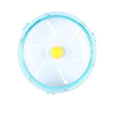 Blue Hamster Guinea Pig Running Disc Cage Accessories Running Round Wheel Pet Toys - 21CM - Side View