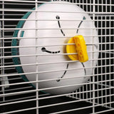 Blue Hamster Guinea Pig Running Disc Cage Accessories Running Round Wheel Pet Toys - 21CM - 45-Degree Angle