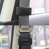 2X Car Shoulder Strap Positioning Clip Buckle Adjuster for Driving Comfort - Black - Extra Image