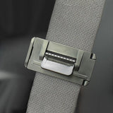 2X Car Shoulder Strap Positioning Clip Buckle Adjuster for Driving Comfort - Silver