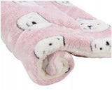 S Size Puppy Dog Cat Cushion Mattress Blanket Bed Soft Warm Pet Pad Winter Kennel House - Pink Bear