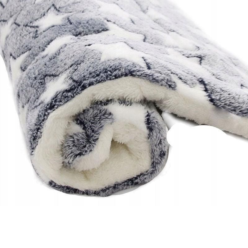 M Size Puppy Dog Cat Cushion Mattress Blanket Bed Soft Warm Pet Pad Winter Kennel House - Blue Whitestar