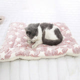L Size Puppy Dog Cat Cushion Mattress Blanket Bed Soft Warm Pad Winter Kennel House - Blue Brownstar - 45-Degree Angle