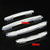 4PCS Car Door Edge Protector Anti Collision Strip Transparent PVC Guard 8cm 11cm - Top-Down View