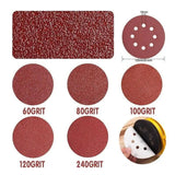 125X 125mm 5" Sanding Discs 60 80 100 120 240 Grit Orbital Sander Pads - 60 Grits