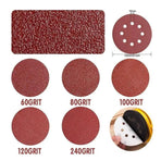 125X 125mm 5" Sanding Discs 60 80 100 120 240 Grit Orbital Sander Pads - 60 Grits