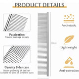 Stainless Steel Teeth Metal Comb Brush Pet Cat Dog Hair Grooming Trimmer Round - S:16*3CM - Extra Image