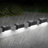 Solar Led Deck Lights Path Garden Patio Pathway Stairs Step Fence Lamp Outdoor - 4PCS