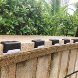 Solar Led Deck Lights Path Garden Patio Pathway Stairs Step Fence Lamp Outdoor - 4PCS - Top-Down View