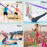 1.5m Elastic Yoga Stretch Resistance Bands Exercise Fitness Band Theraband - Green - Top-Down View