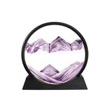 Moving Sand Art Picture Round Glass Quicksand Painting 3D Deep Sea Sandscape Au - Red