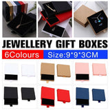Cardboard Jewellery Gift Boxes Drawer Style Necklace Ring Earring Pendant Bracelet Case - Kraft paper