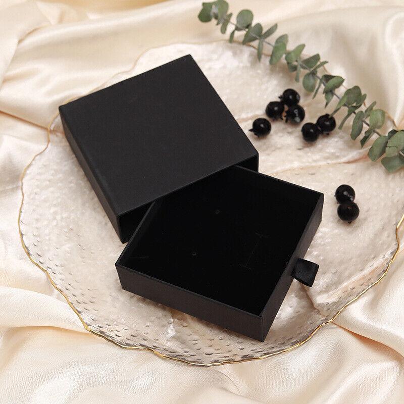 Cardboard Jewellery Gift Boxes Drawer Style Necklace Ring Earring Pendant Bracelet Case - Kraft paper