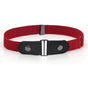 Buckle-Free Elastic Invisible Comfortable Womens No Bulge Hassle Belt For Jeans - Red