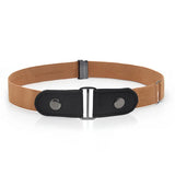 Buckle-Free Elastic Invisible Comfortable Womens No Bulge Hassle Belt For Jeans - Yellow