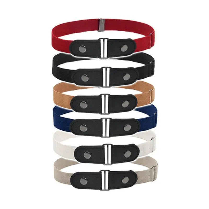 Buckle-Free Elastic Invisible Comfortable Womens No Bulge Hassle Belt For Jeans - Yellow