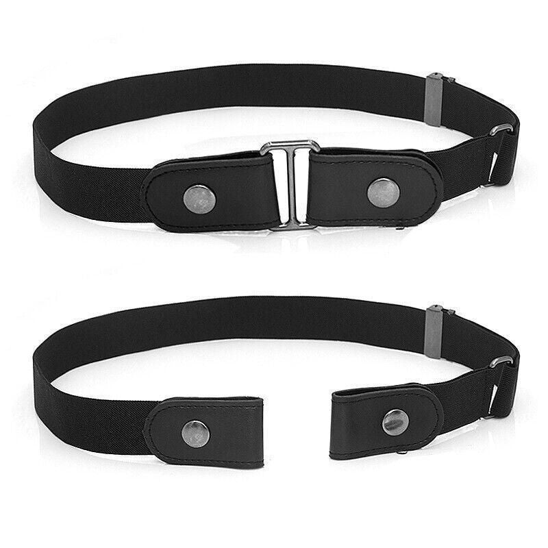 Buckle-Free Elastic Invisible Comfortable Womens No Bulge Hassle Belt For Jeans - Yellow