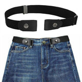 Buckle-Free Elastic Invisible Comfortable Womens No Bulge Hassle Belt For Jeans - Yellow