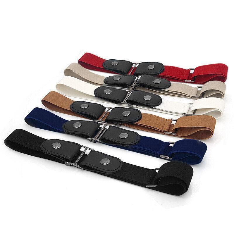Buckle-Free Elastic Invisible Comfortable Womens No Bulge Hassle Belt For Jeans - Yellow