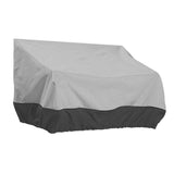 Outdoor Waterproof Patio Chair Cover Lounge Deep Seat Cover Furniture Sofa Cover Grey Black - 85*80*91.5CM - Front View
