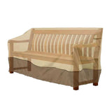 Outdoor Waterproof Patio Chair Cover Lounge Deep Seat Cover Furniture Sofa Cover Grey Black - 193*83*84CM - Top-Down View