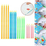 8/16/24PCS Kitchen Sealing Sticks Reusable Clips Bag Sealer Lock Rod Bags Sealer - 8PCS - 45-Degree Angle