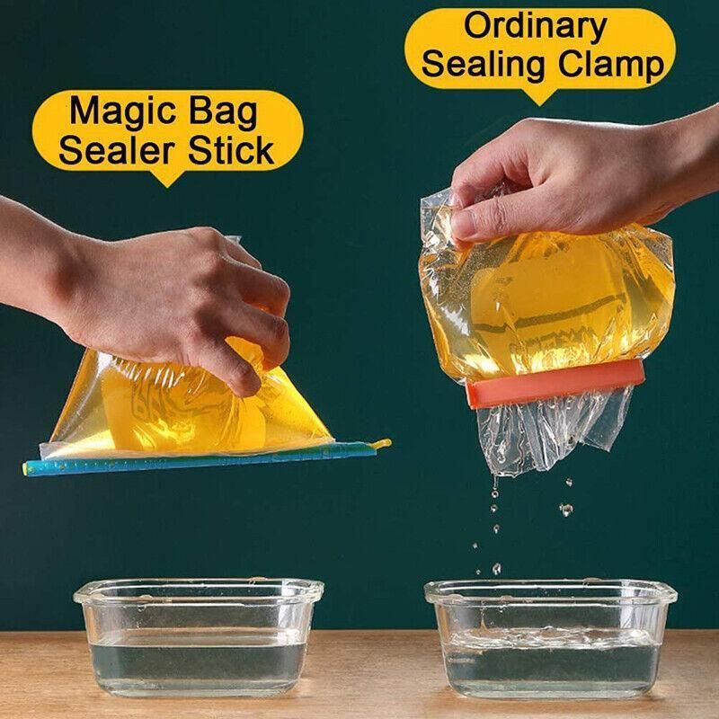 8/16/24PCS Kitchen Sealing Sticks Reusable Clips Bag Sealer Lock Rod Bags Sealer - 8PCS