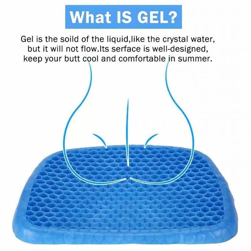Gel Honeycomb Seat Comfort Cushion Flex Back Support Spine Protector - 1000g (44*36.5*4.5CM)