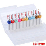 10X Tungsten Steel Micro Drill Bits 0.1-1.2mm for Rotary Tool - 0.3-1.2MM
