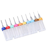 10X Tungsten Steel Micro Drill Bits 0.1-1.2mm for Rotary Tool - 0.1-1MM